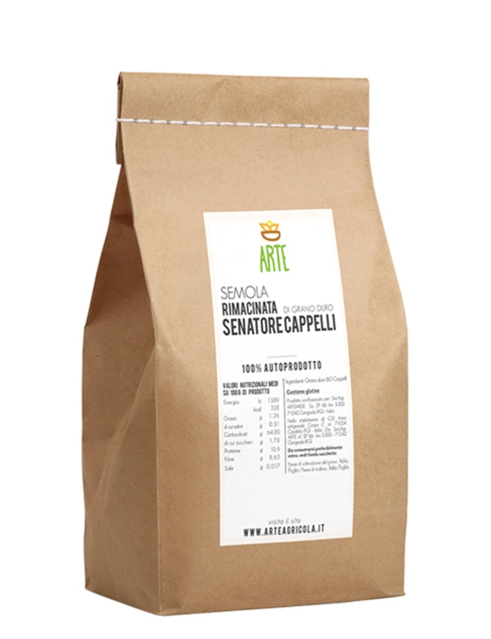 SEMOLA RIMACINATA BIO di Grano Duro SENATORE CAPPELLI 1 kg
