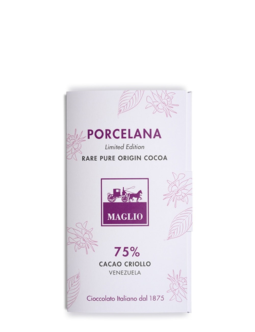 TAVOLETTA PORCELANA CACAO CRIOLLO 75% gr 80