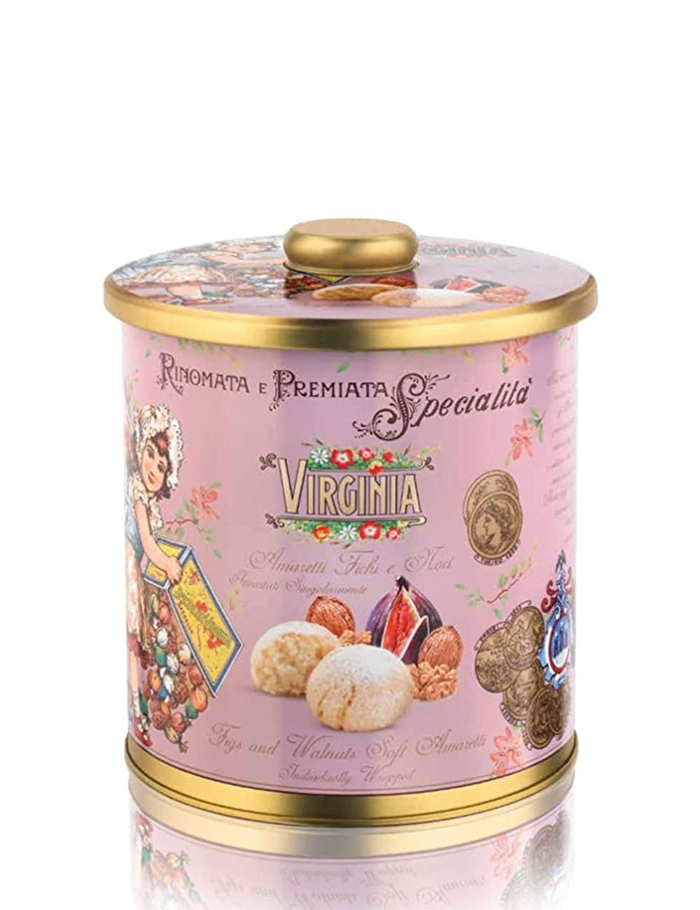 Virginia FICHINOCI Biscottiera METALLO gr 220