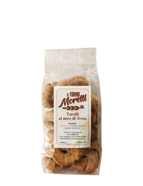 Moretti TARALLI al NERO di TROIA gr 250