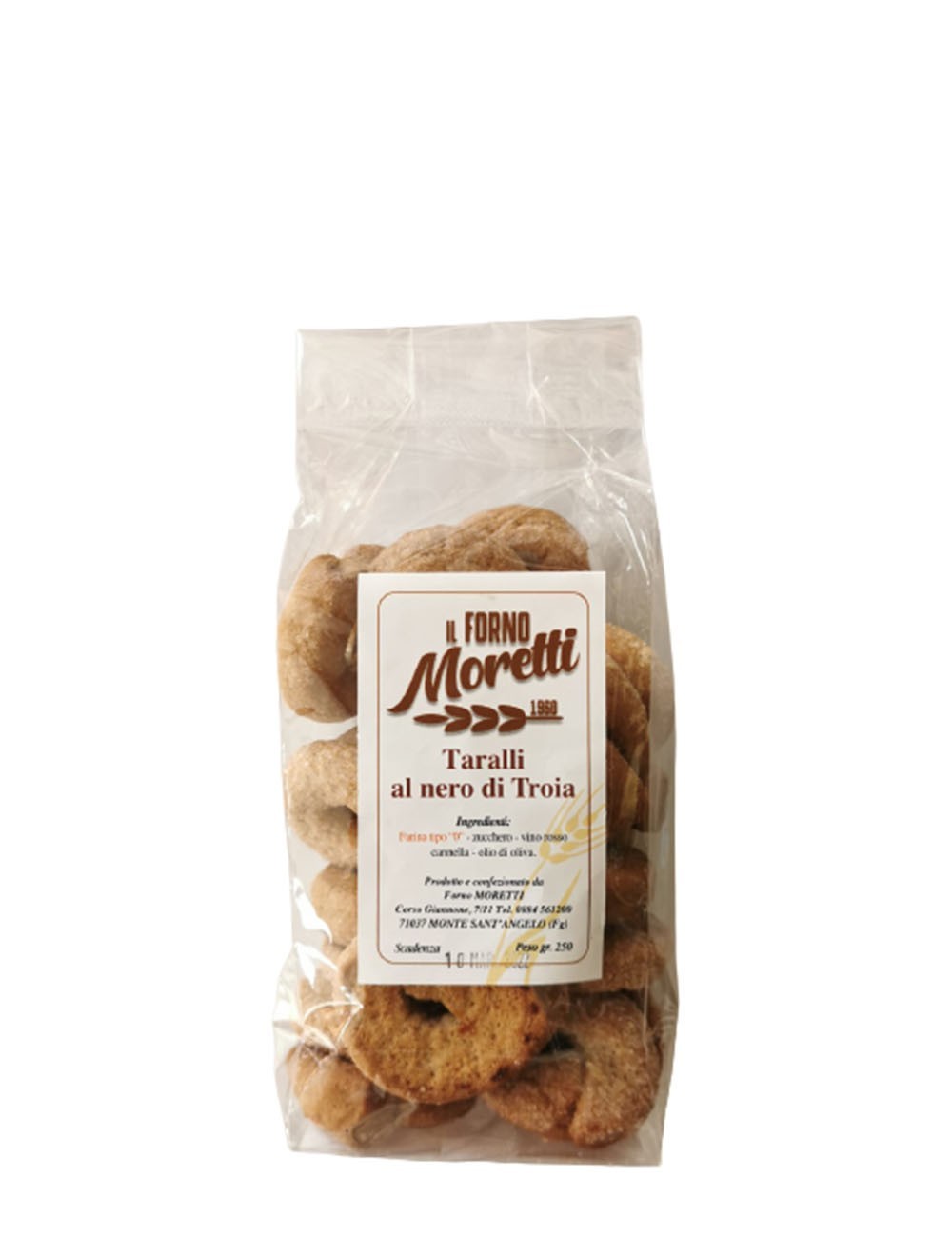 Moretti TARALLI al NERO di TROIA gr 250